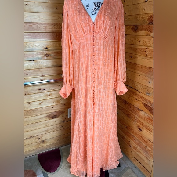 NWT orange flowy ASOS maxi dress - Picture 2 of 13